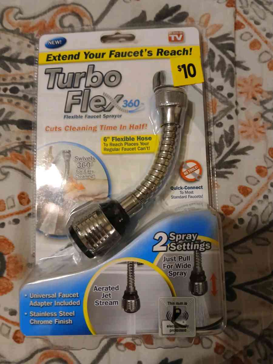 A turbo flex twist on kitchen faucet sprayer