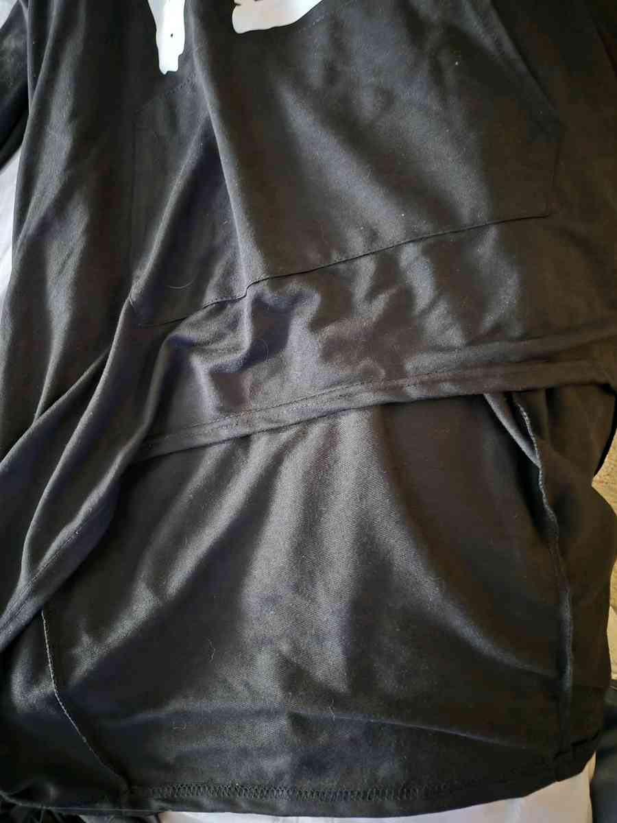 NWOT black LOVE funnelneck hoodie with paw print size XL