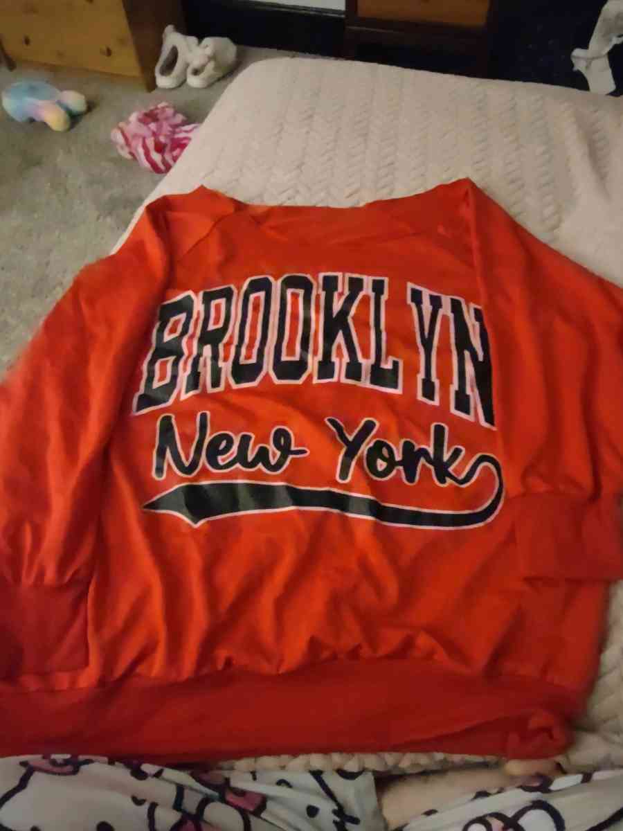 red off the shoulder sweater