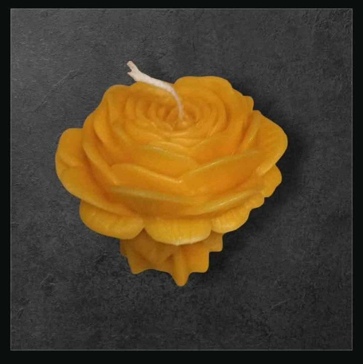 Yellow Rose Candle Set - Mount Prospect, Illinois - FleaMarketBay