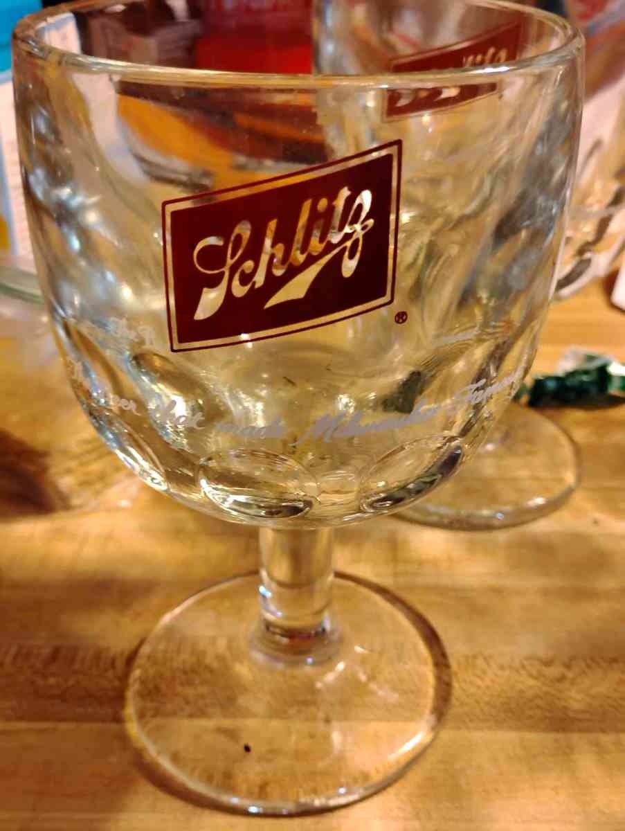 Schlitz Beer Goblets