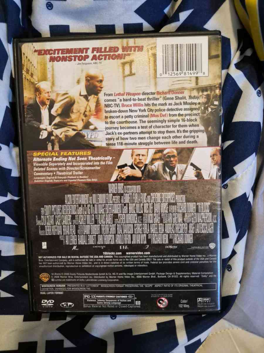 USED 16 Blocks DVD