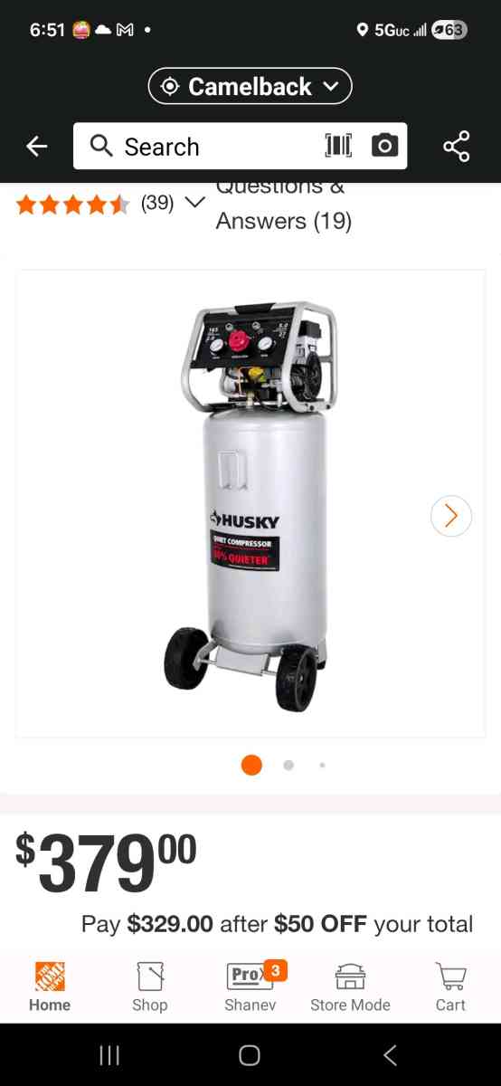 27 Gallon HUSKY Compressor
