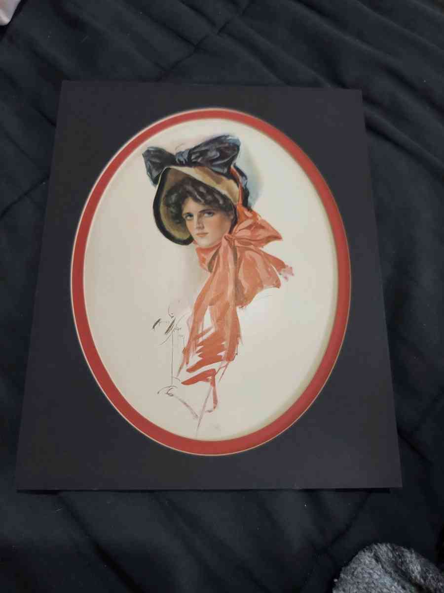 Antique Ornate Baroq Wood Frame w1900sHarrison Fischer Print