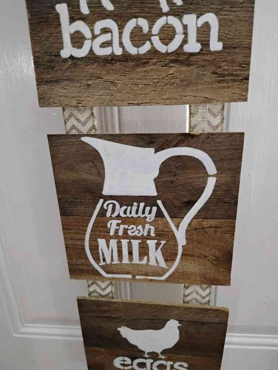 Farmhouse Wooden Kitchen Wall Sign