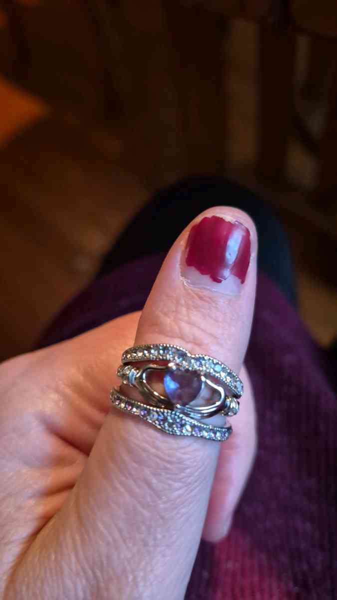 BRAND NEW 3pc purple Celtic rings size 9