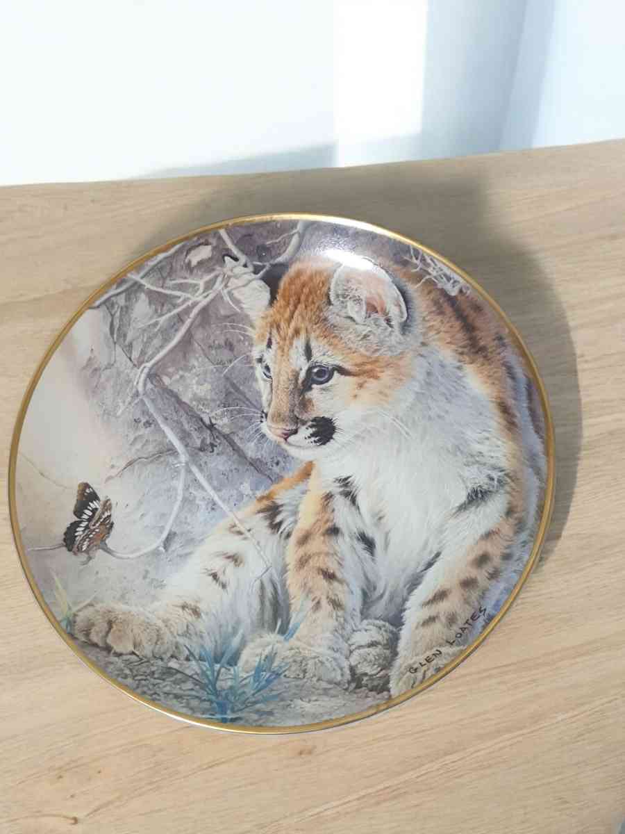 Franklin Mint First Encounter Glen Loates Tiger Porcelain Co