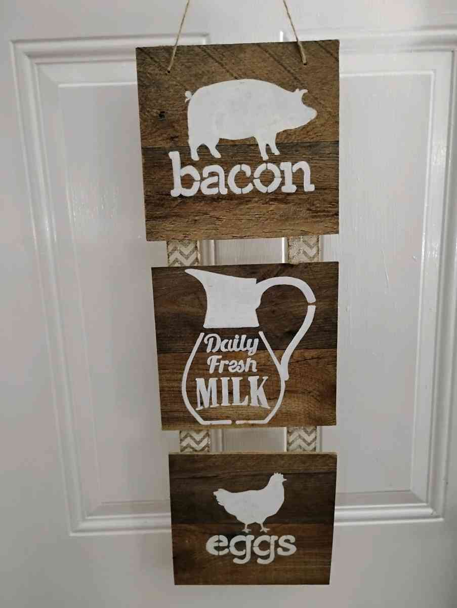 Farmhouse Wooden Kitchen Wall Sign