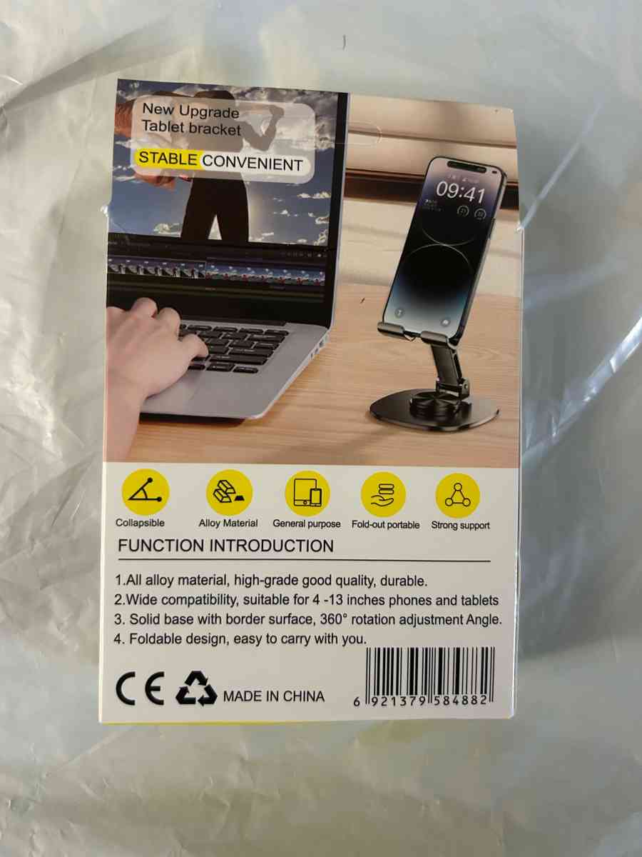 1 pcs Folding Phone Stand AllMetal Phone  Tablet Stand - Hackensack, New Jersey - FleaMarketBay