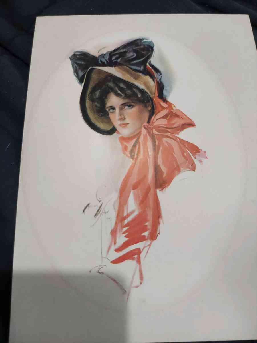 Antique Ornate Baroq Wood Frame w1900sHarrison Fischer Print