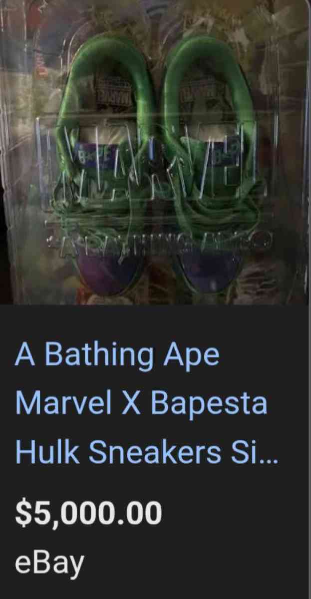 A Bathing Ape Bape Sta Marvel Comics Hulk - Metairie, Louisiana - FleaMarketBay