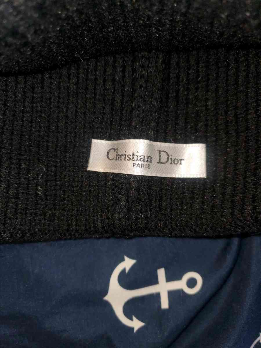 Dior Black and White Knit Hat