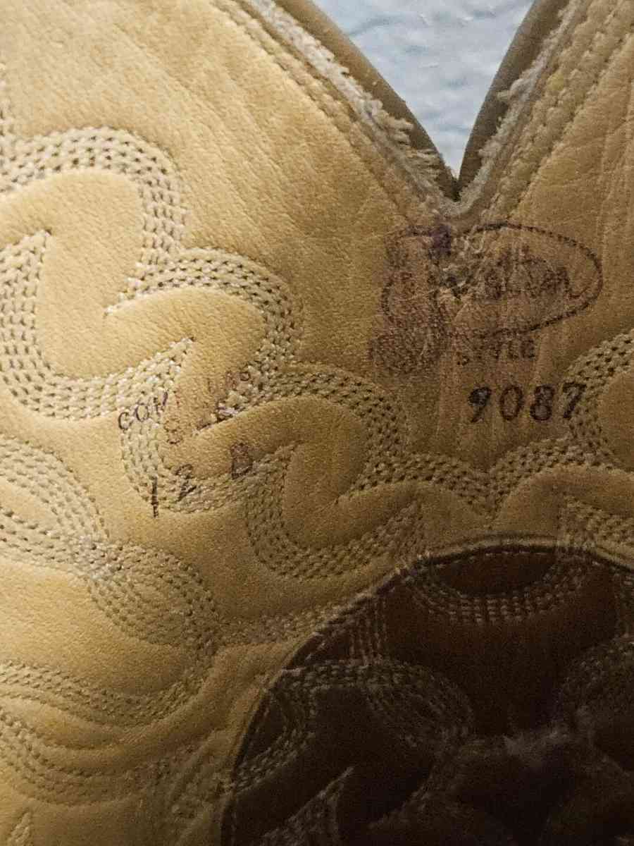 Vtg Justin Cowboy Boots