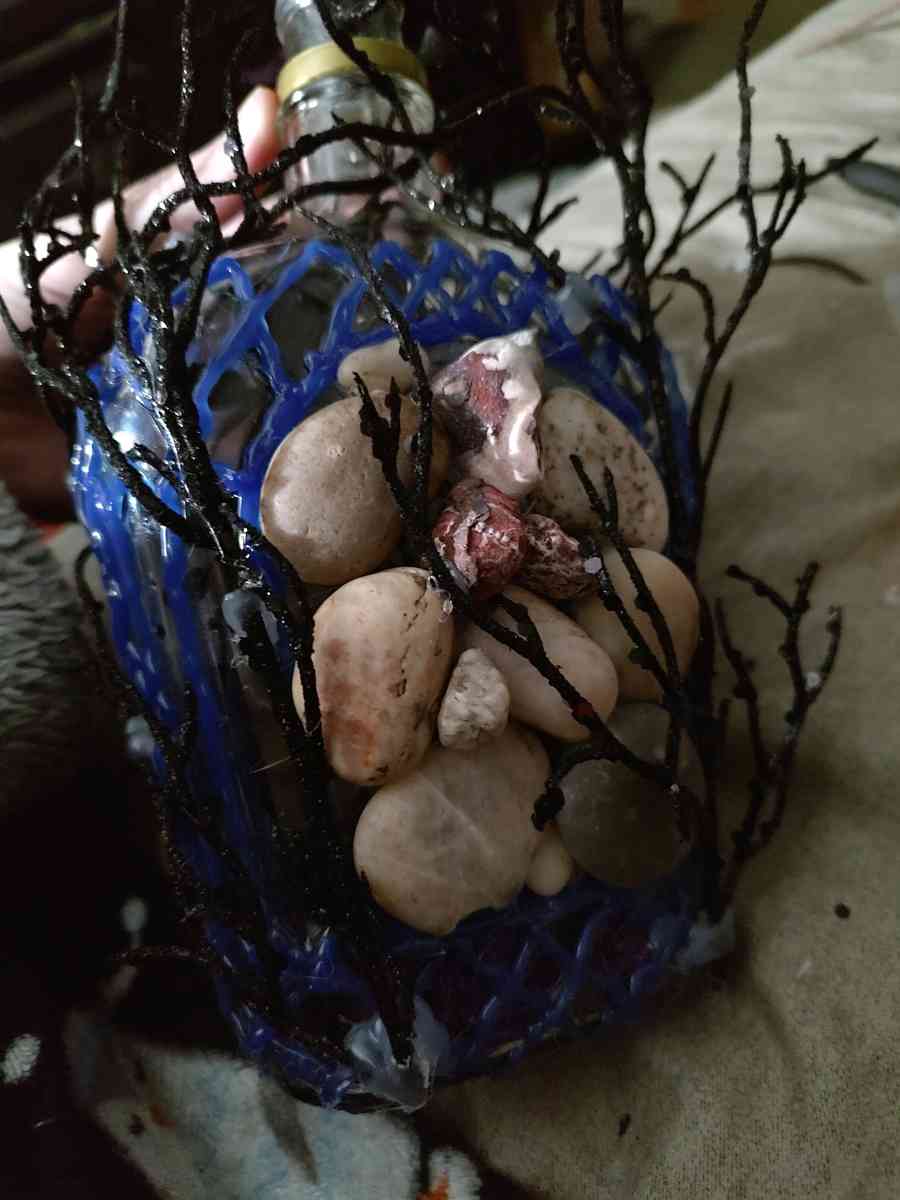 a handmade decorative bottle