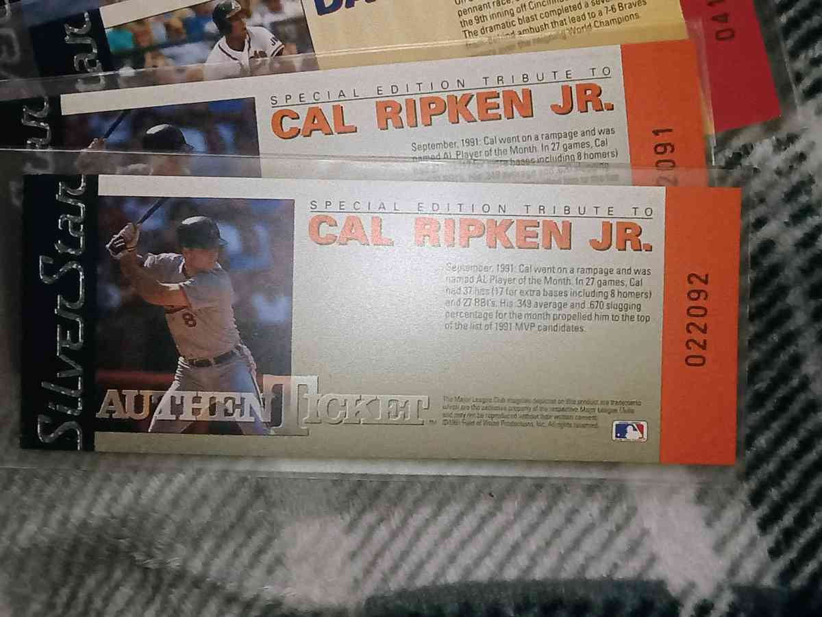 siverstar MLB tickets assorted