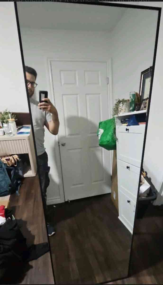 Large 66 x 22 FullLength Mirror  Stand or Wall Mount