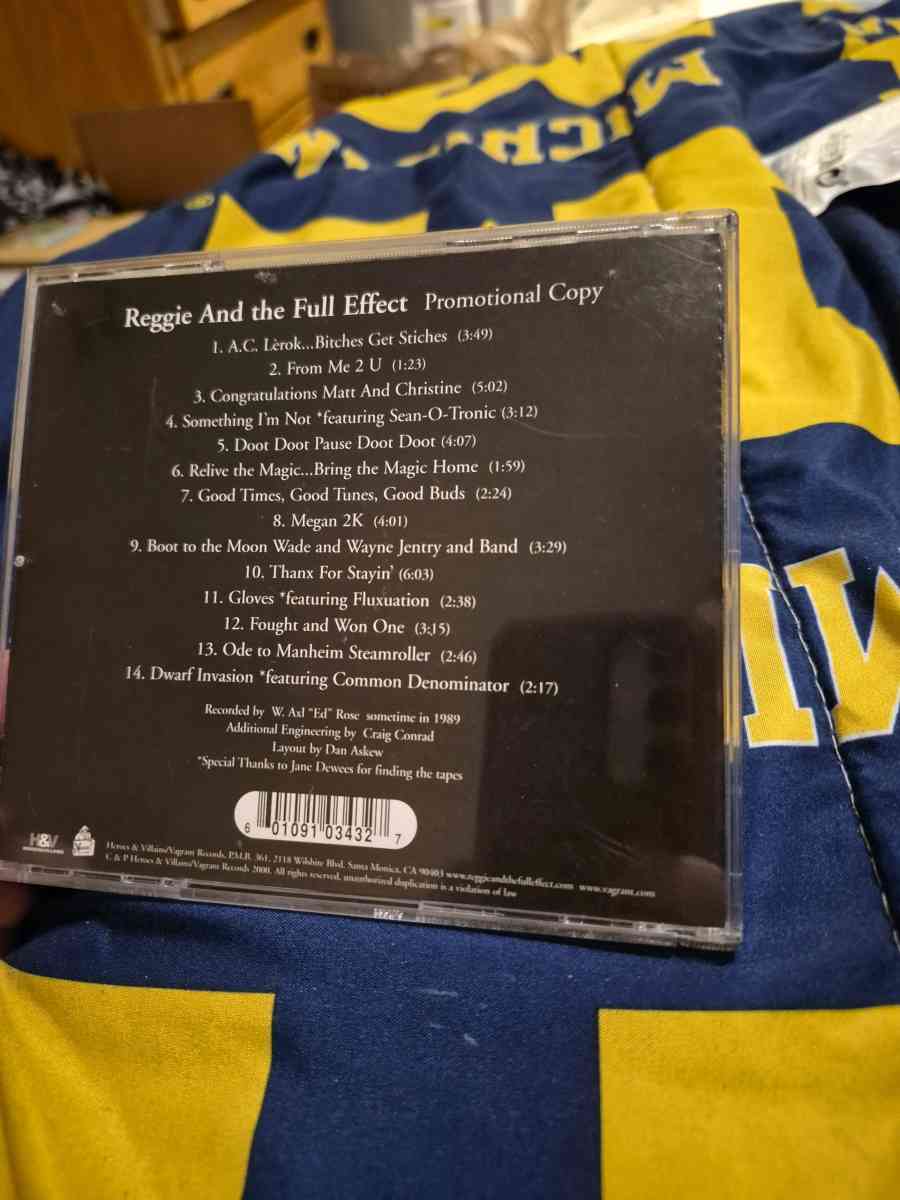 USED Reggie and the Full Effect PROMOTIONAL COPY CD