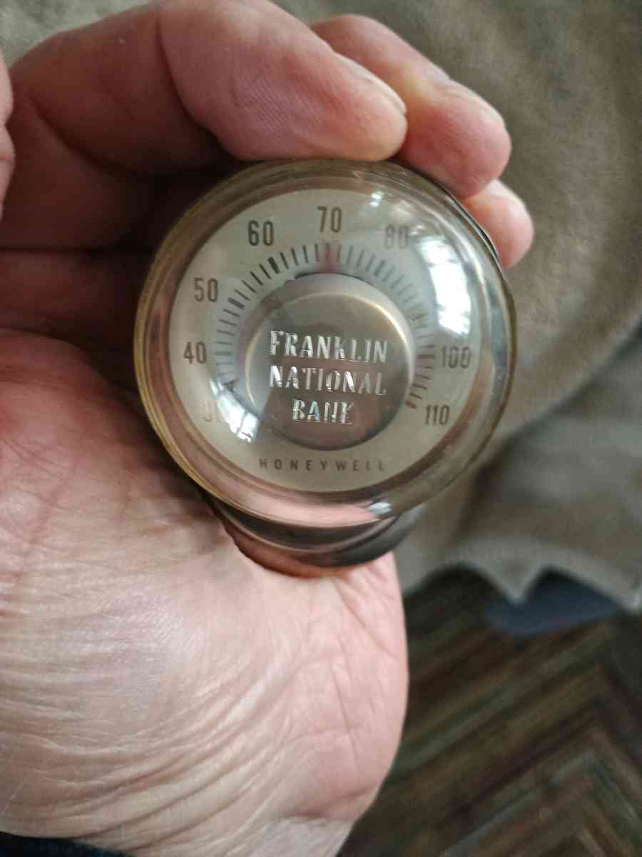 Franklin Bank barometer solid silver base Tiffany