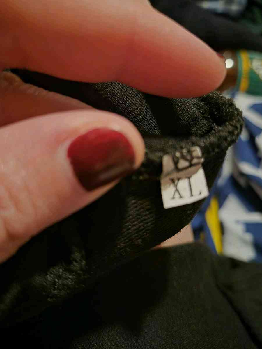 NWOT black LOVE funnelneck hoodie with paw print size XL