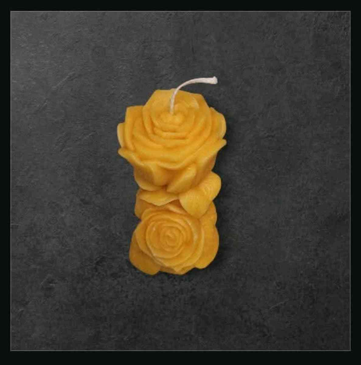 Yellow Rose Candle Set - Mount Prospect, Illinois - FleaMarketBay