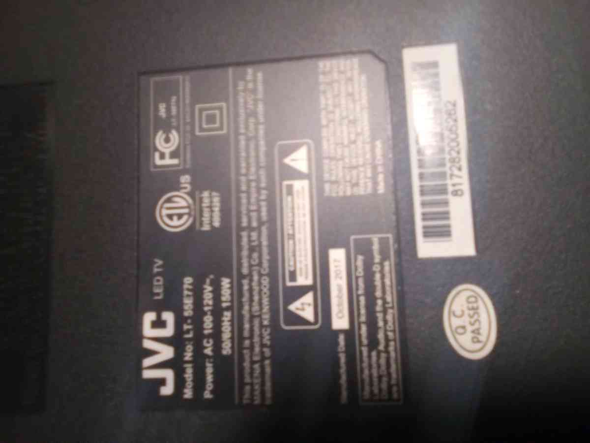 jvc TV 55 or 60 inch