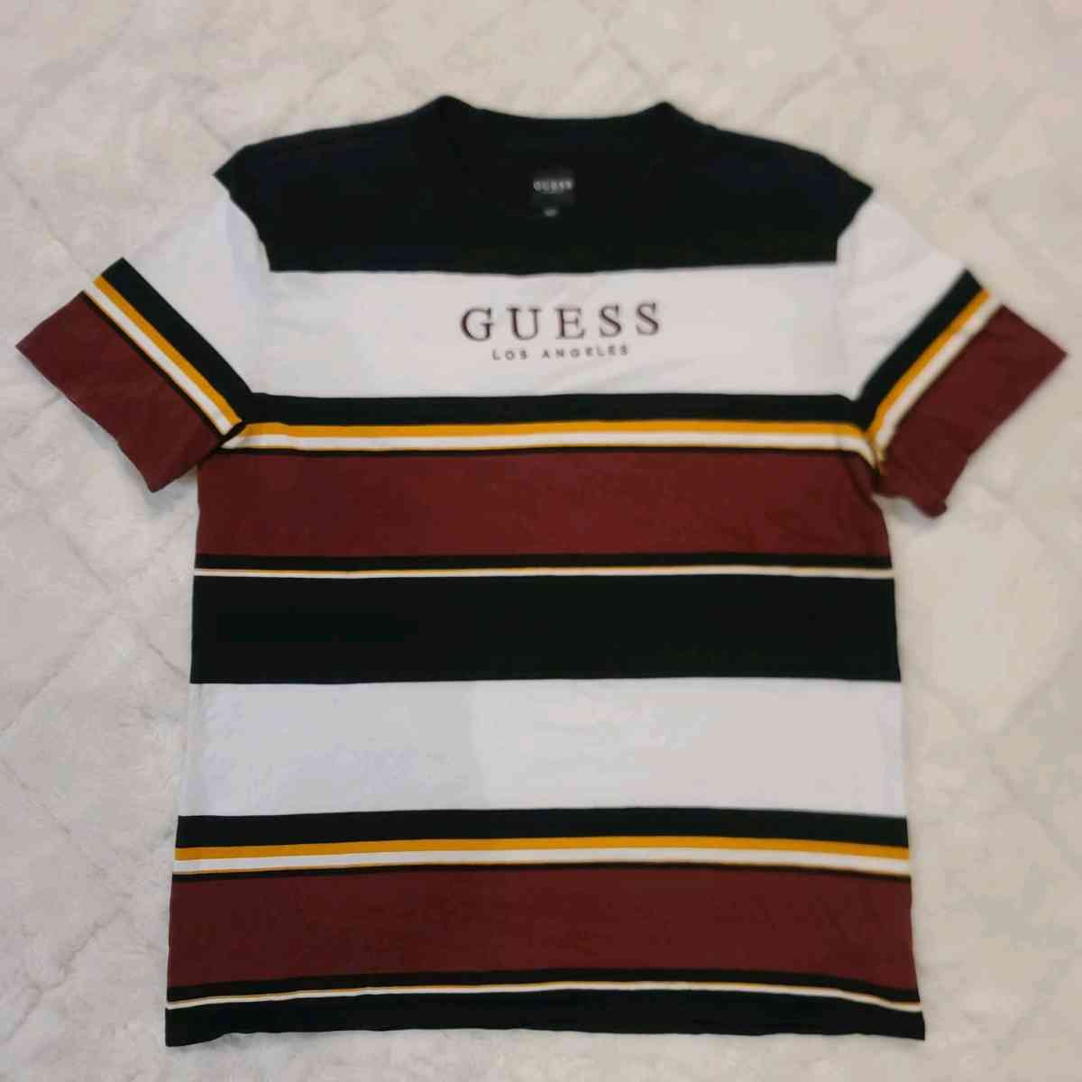 Guess Originals Tee TShirt Mens Large Embroidered Striped