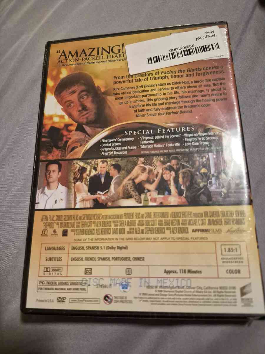 BRAND NEW SEALED Fireproof DVD