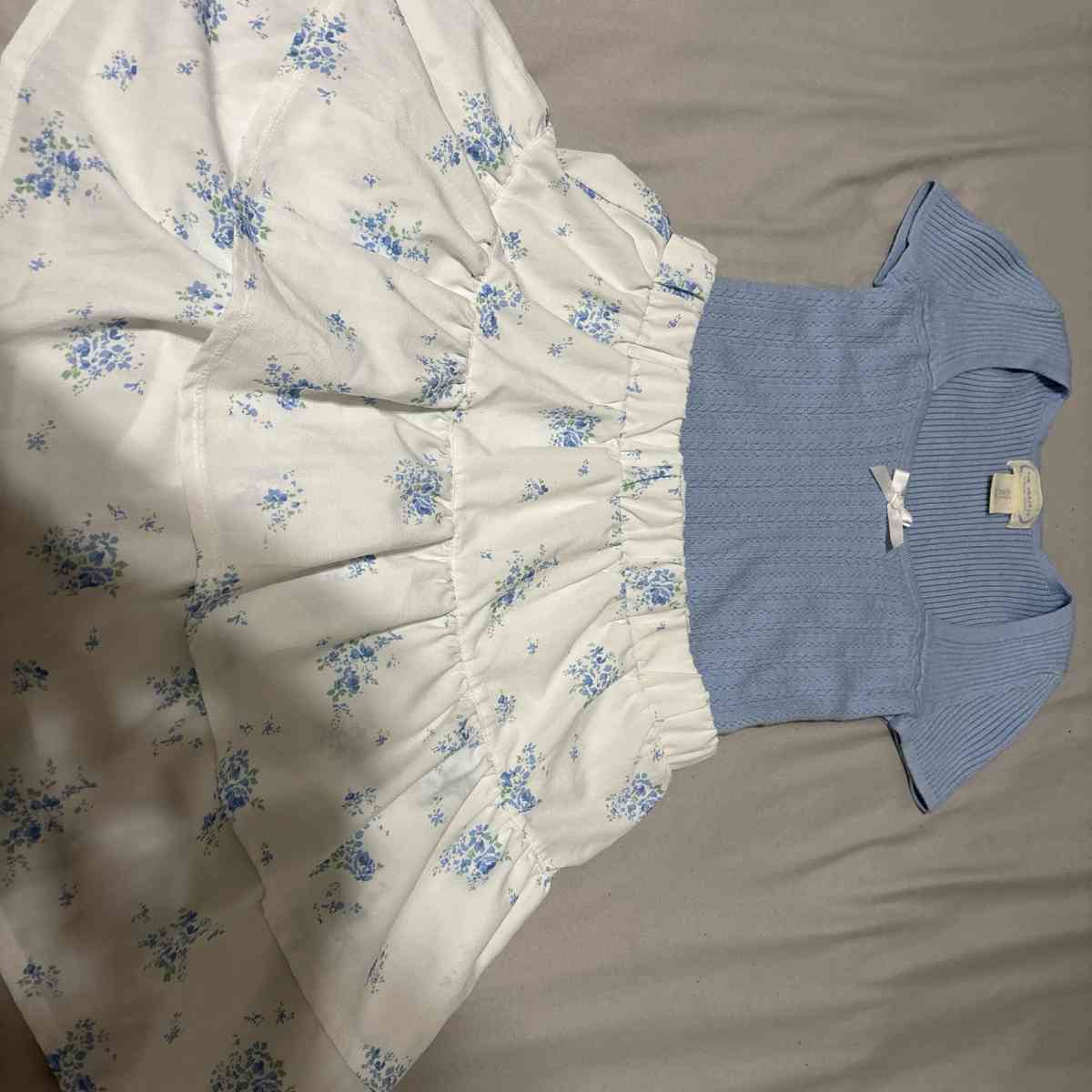 Blue and White Floral Set