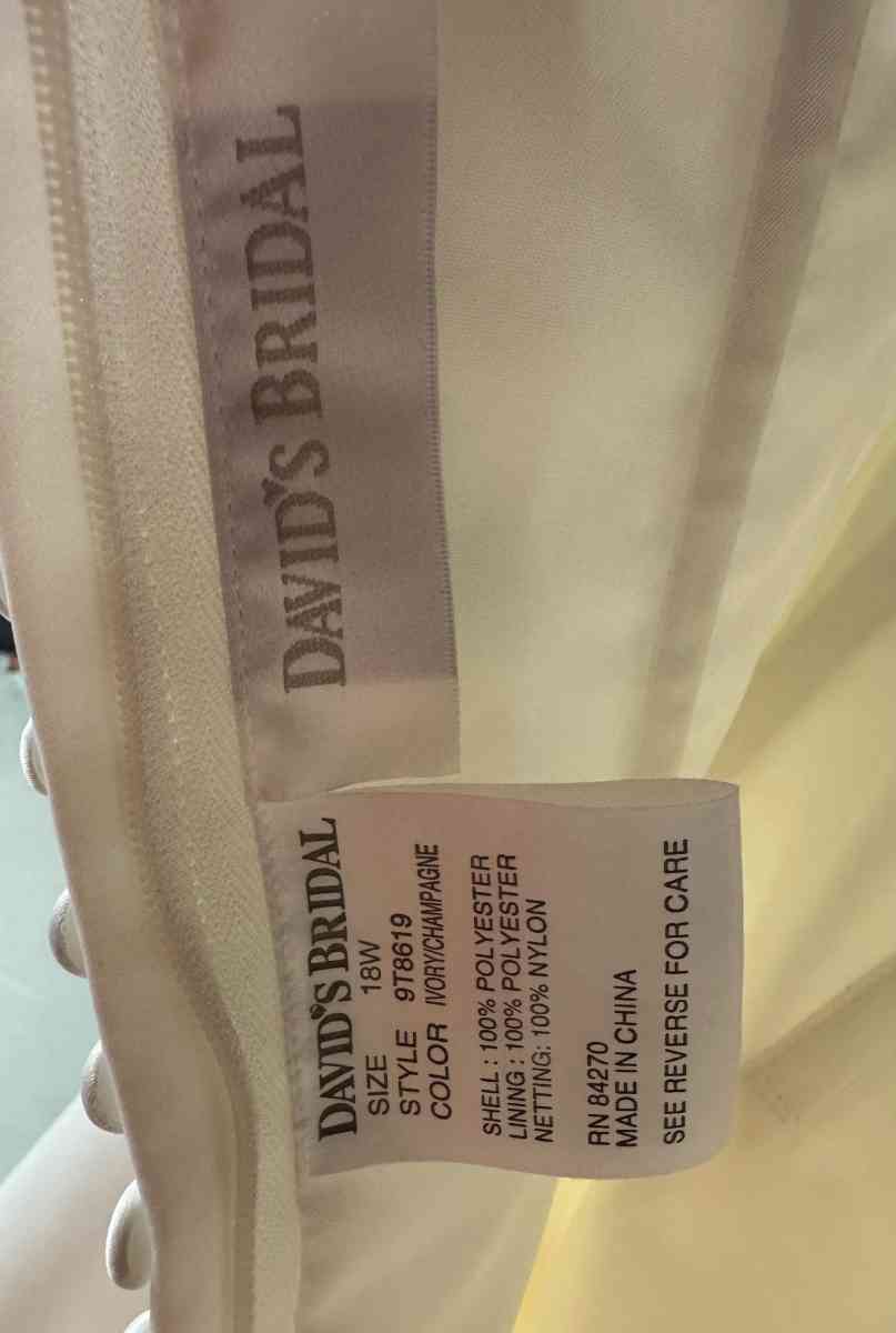 Davids Bridal wedding gown 18W