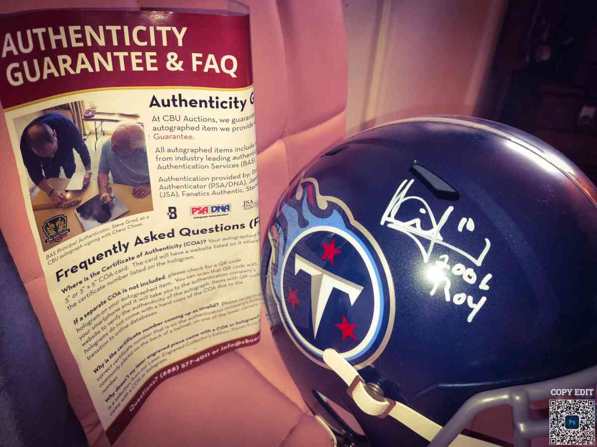 2006 OROY Autographed Vince Young Helmet