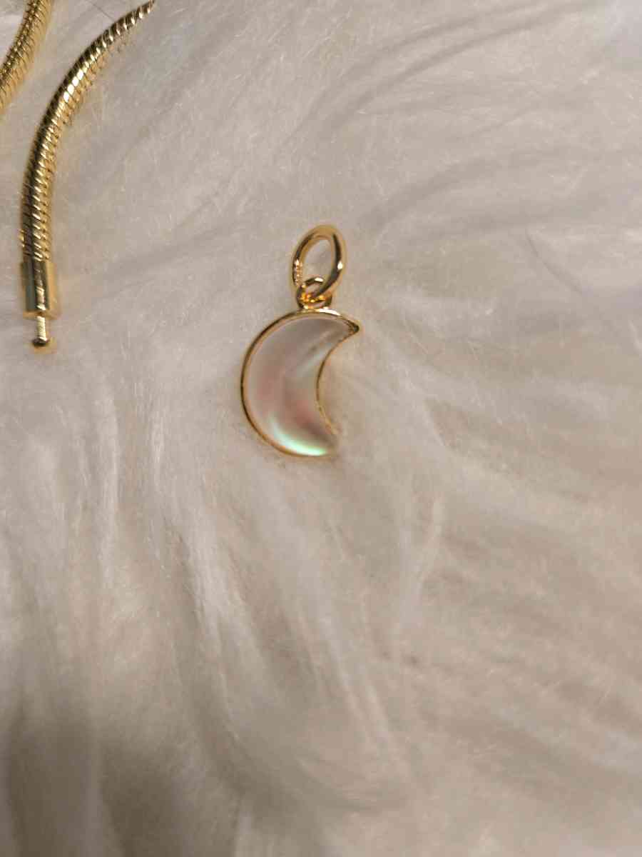 Sparkling Crescent Moon Dangle Charm for Pandora bracelet