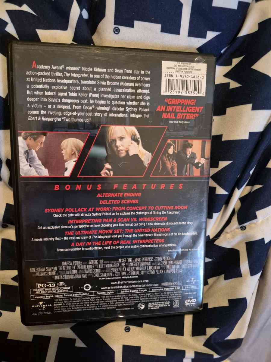 USED The Interpreter DVD