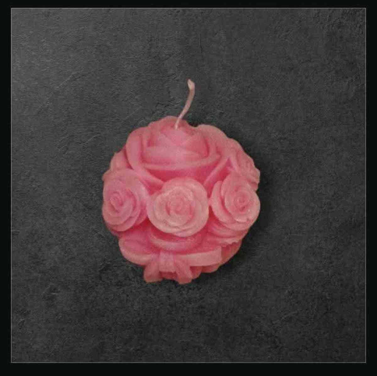 Pink Rose Candle Set