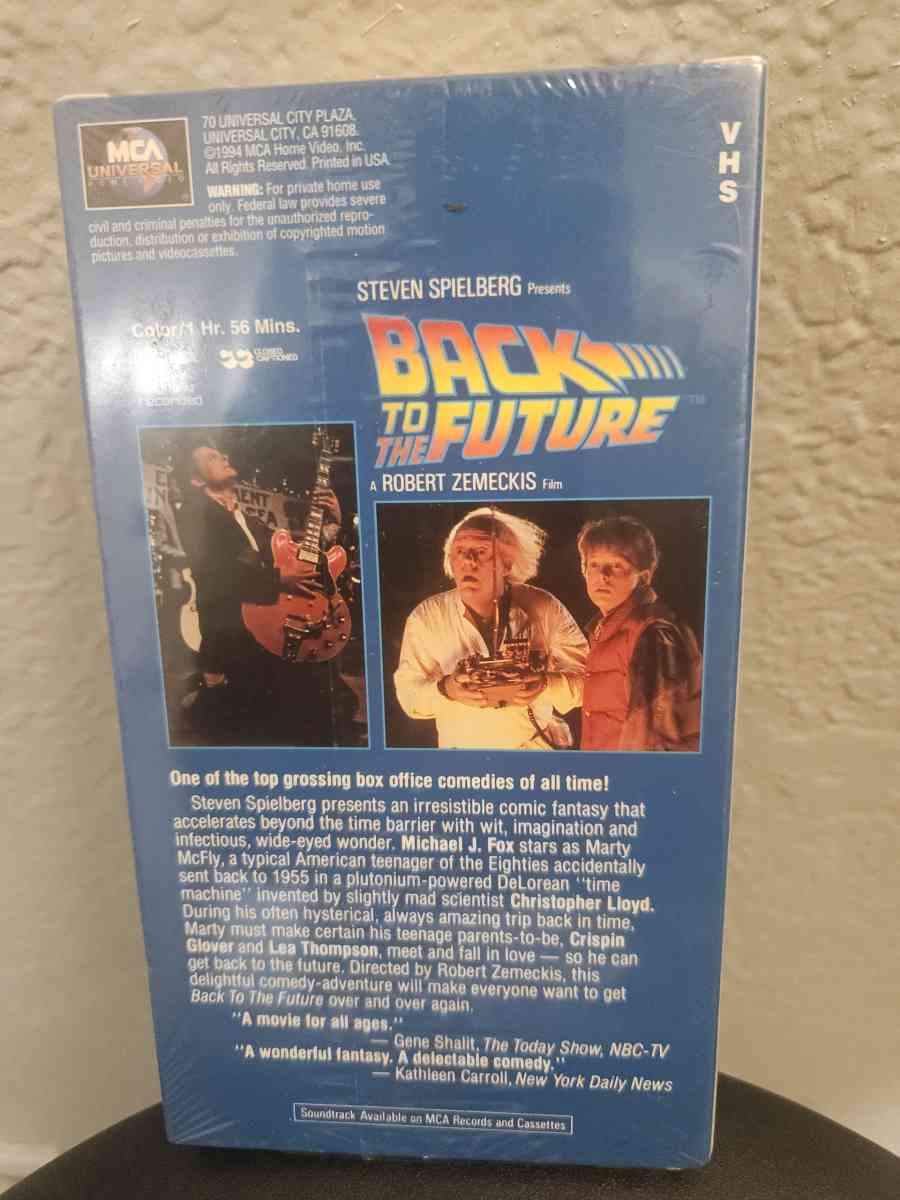 Sealed 1994 Back T The Future VHS