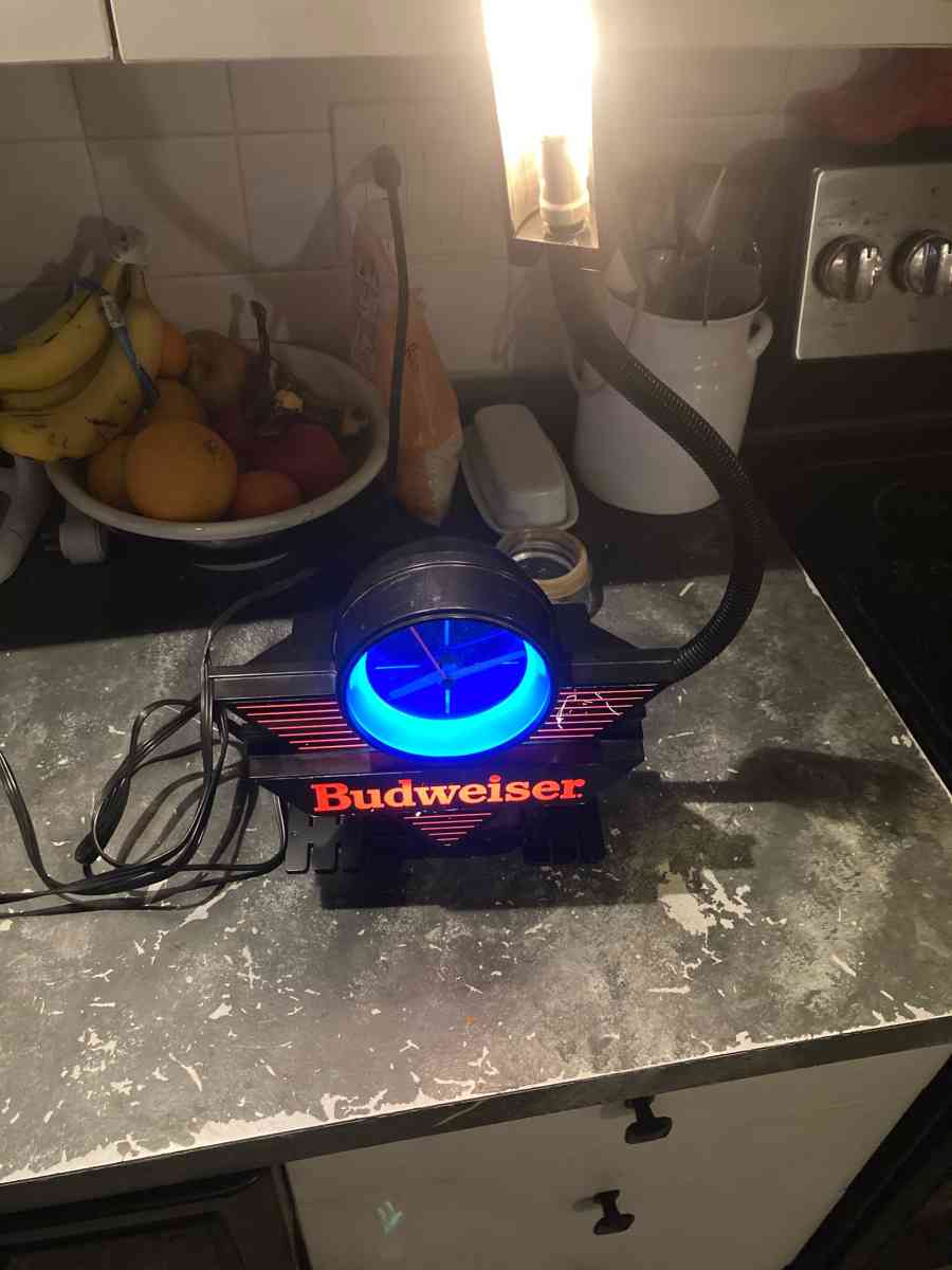1991 Budweiser Illuminated Clock  Register Topper