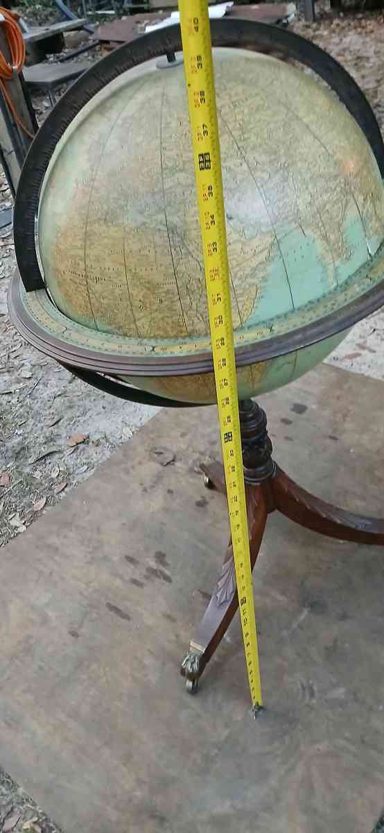 1920s Rand McNally 18 inch Terrestrial Globe