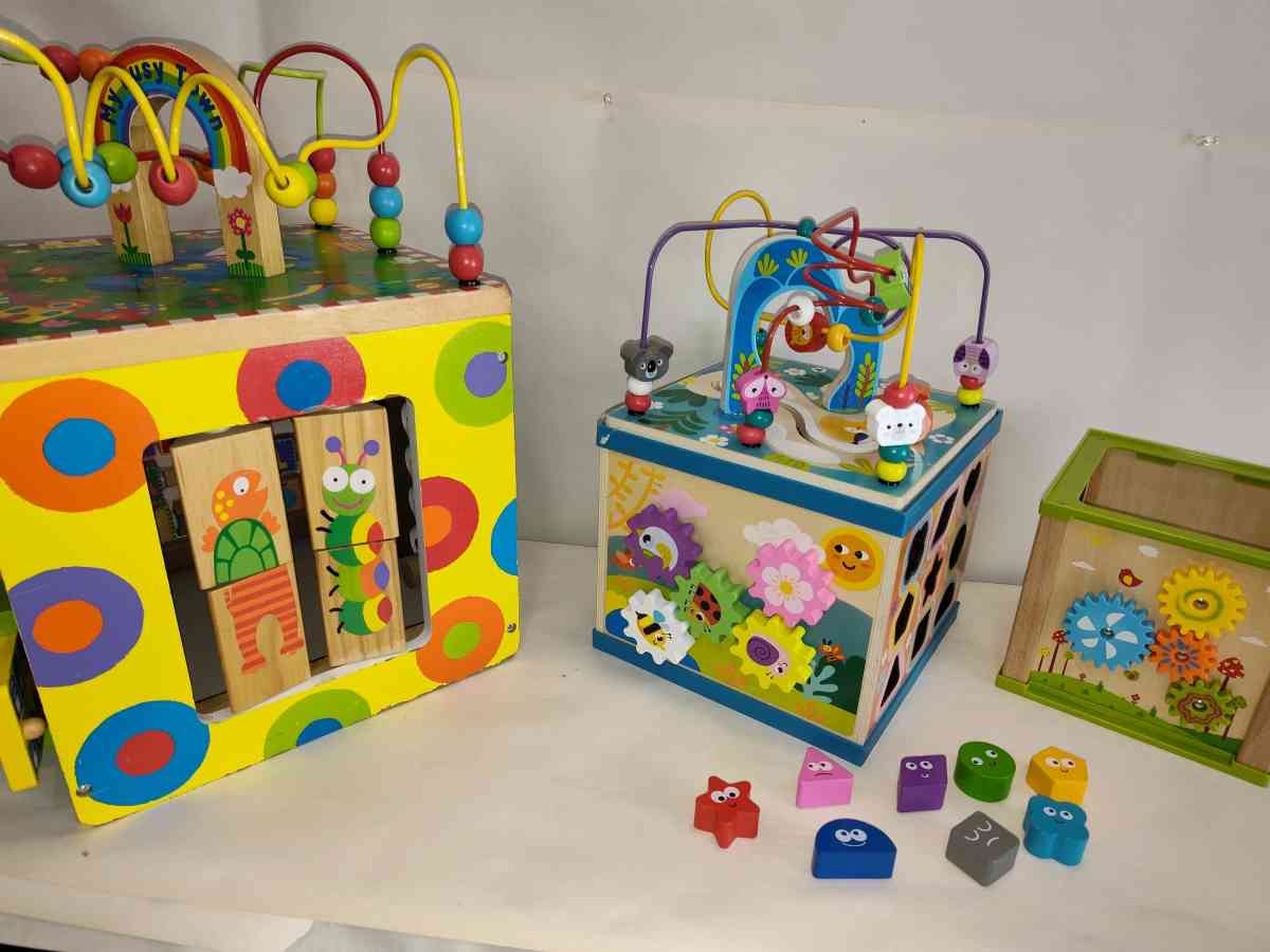 Wooden Activity Cube My Busy Town  Qilay Wooden Activity Cub