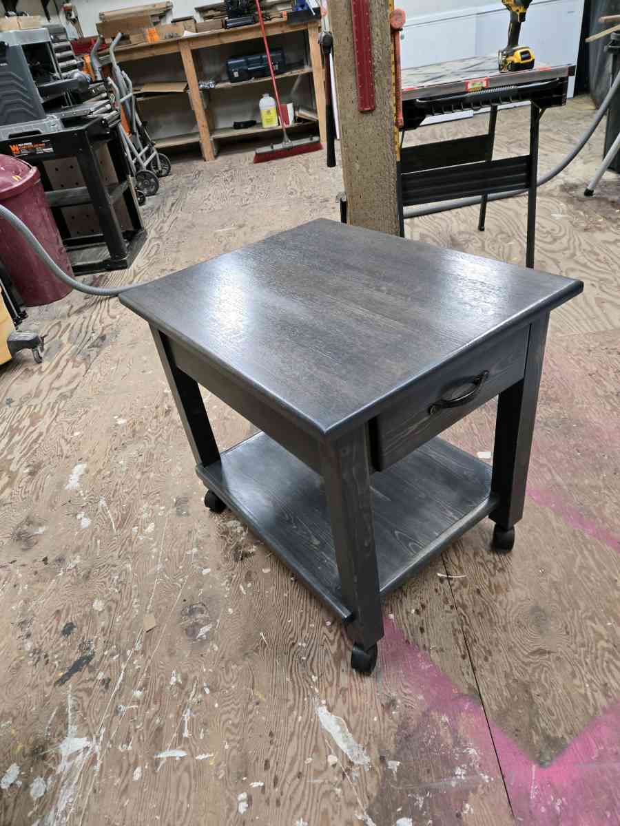 end table with RFD drawer lock