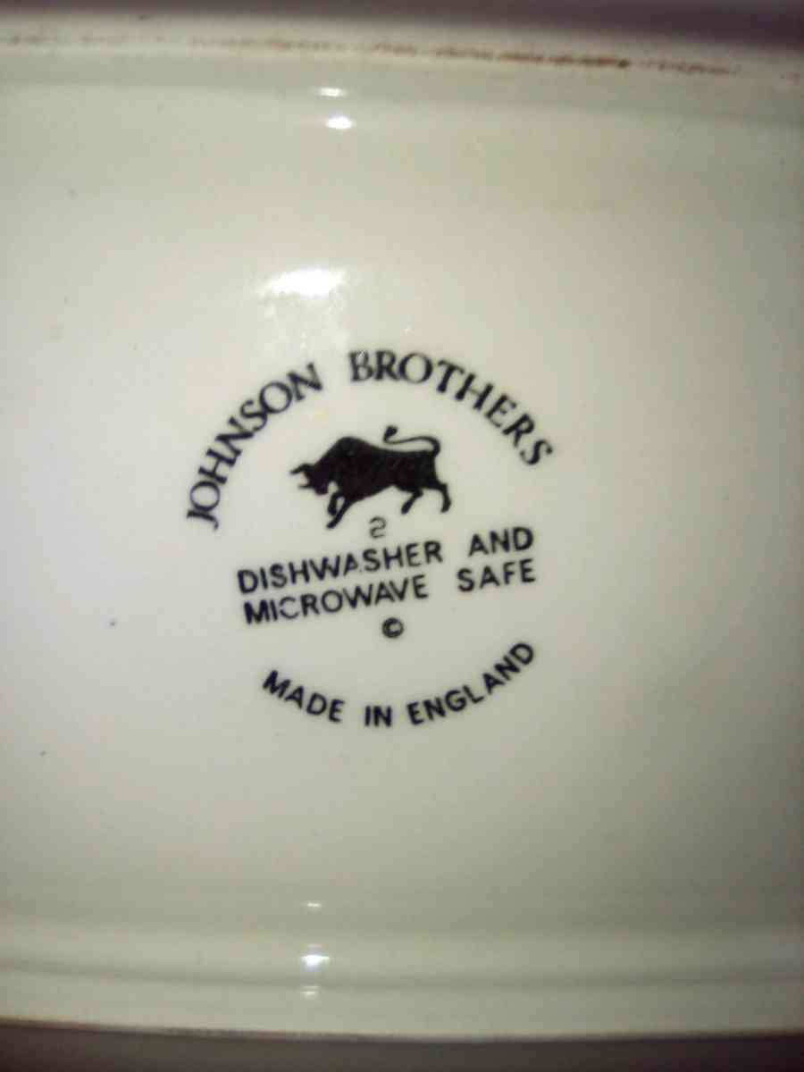 blue willow butter dish