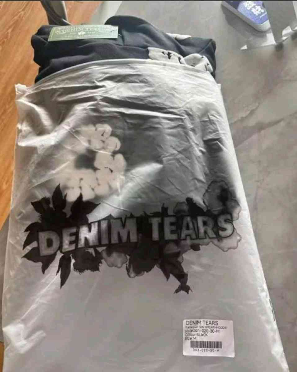 FREE SHIPPING USA ONLY Black denim hoodie size XL