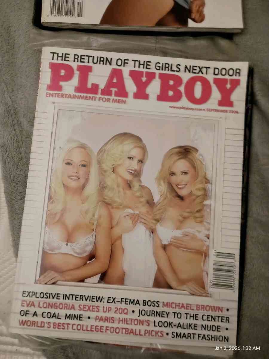 2007 vintage Playboy magazines new n used still in plastic