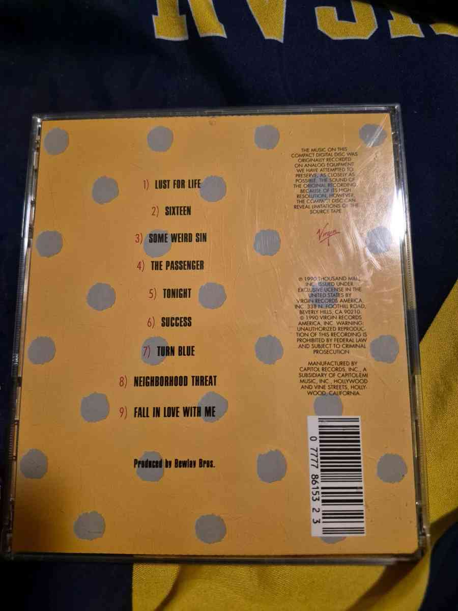 USED Iggy Pop LUST FOR LIFE CD Copyrighted in 1977