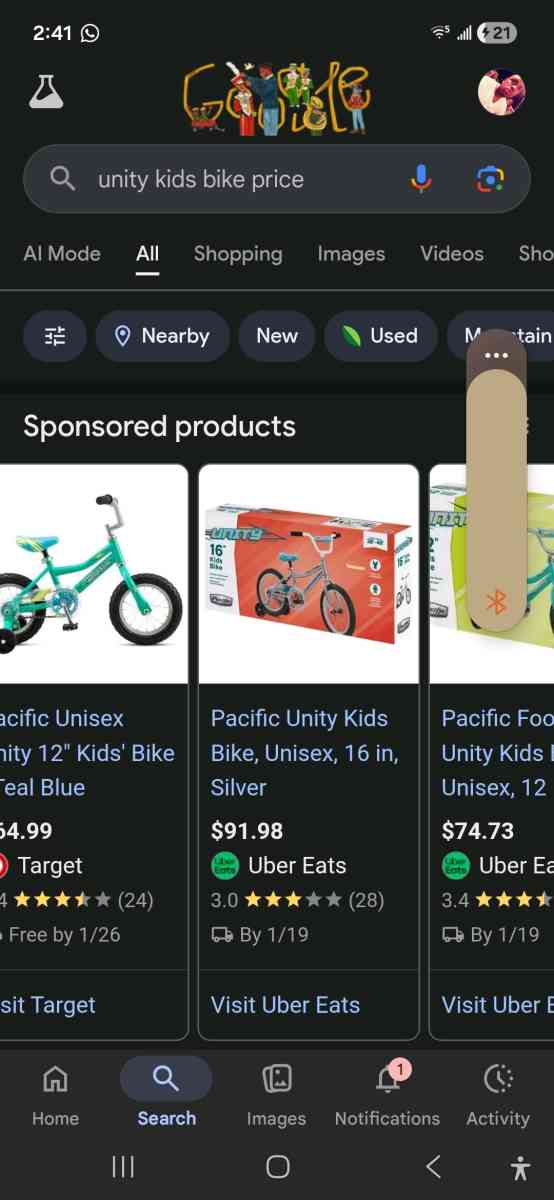 Unity bike for kid