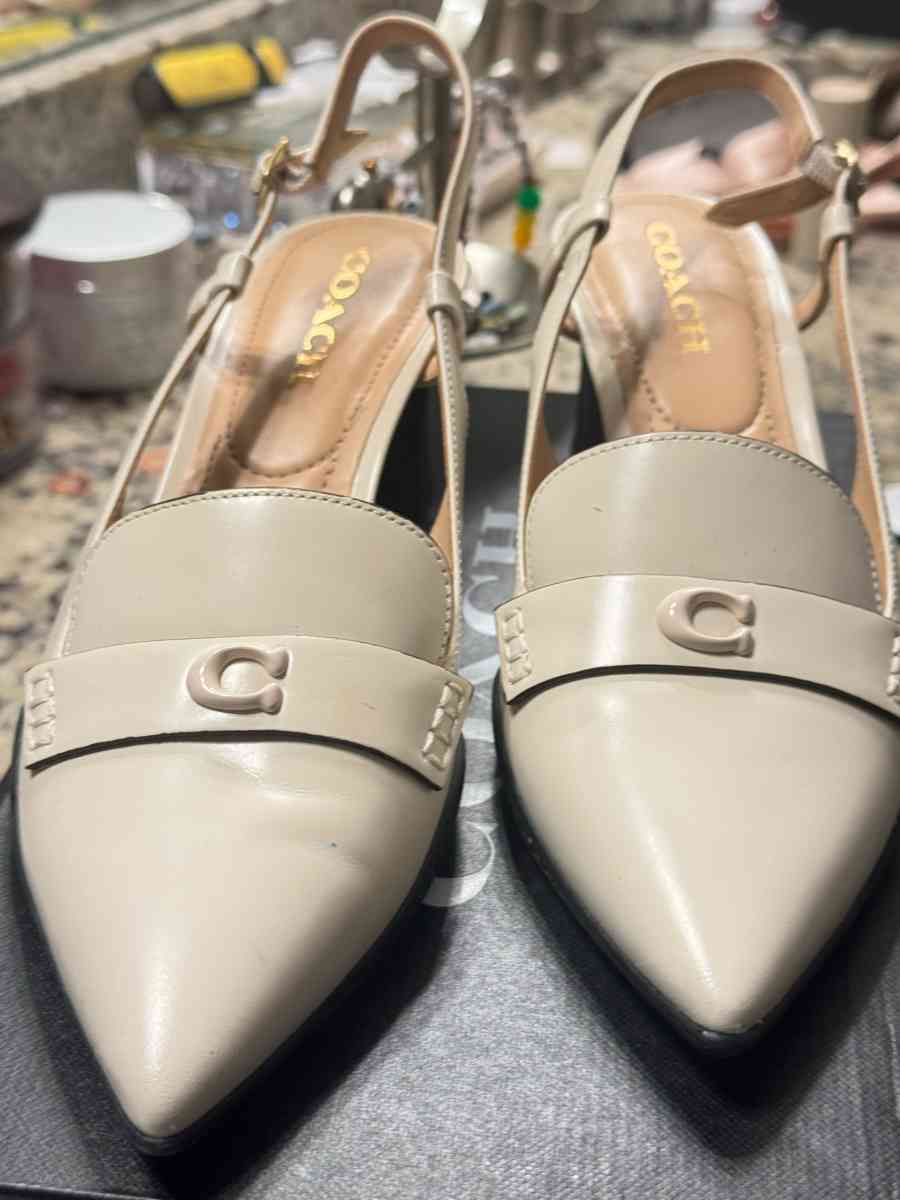 coach cream color shoes