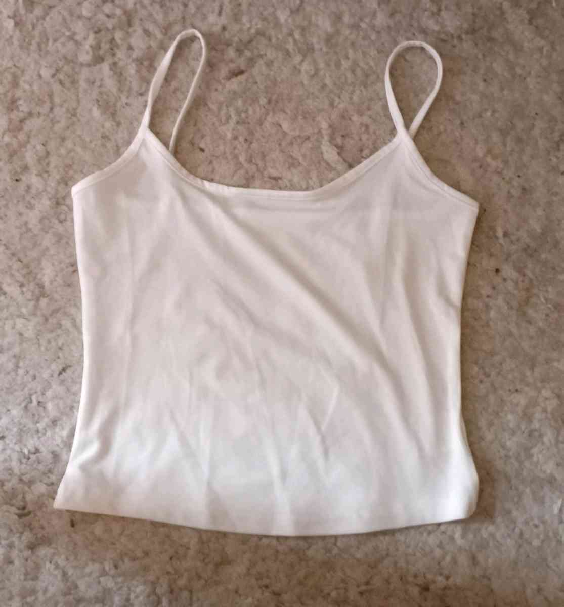 white spaghetti strap camisole tank top Size S