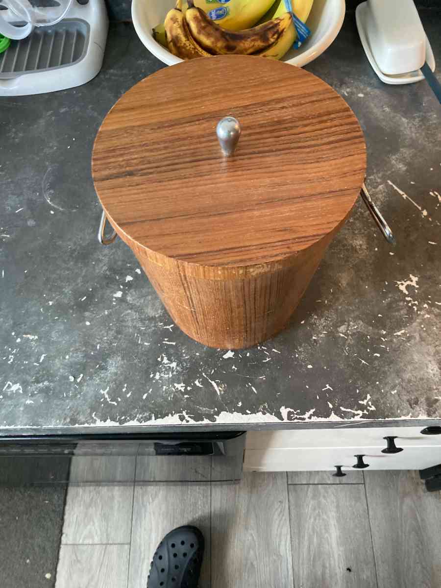 Vintage WoodWrapped Ice Bucket