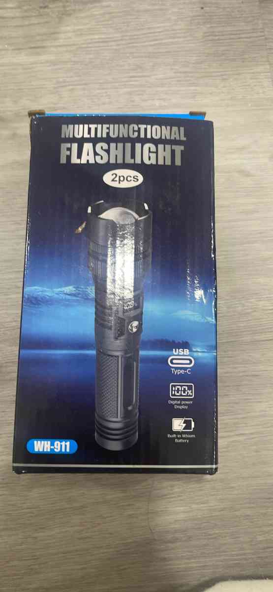 Flashlight with 10000 Lumens TypeC Fast Charging