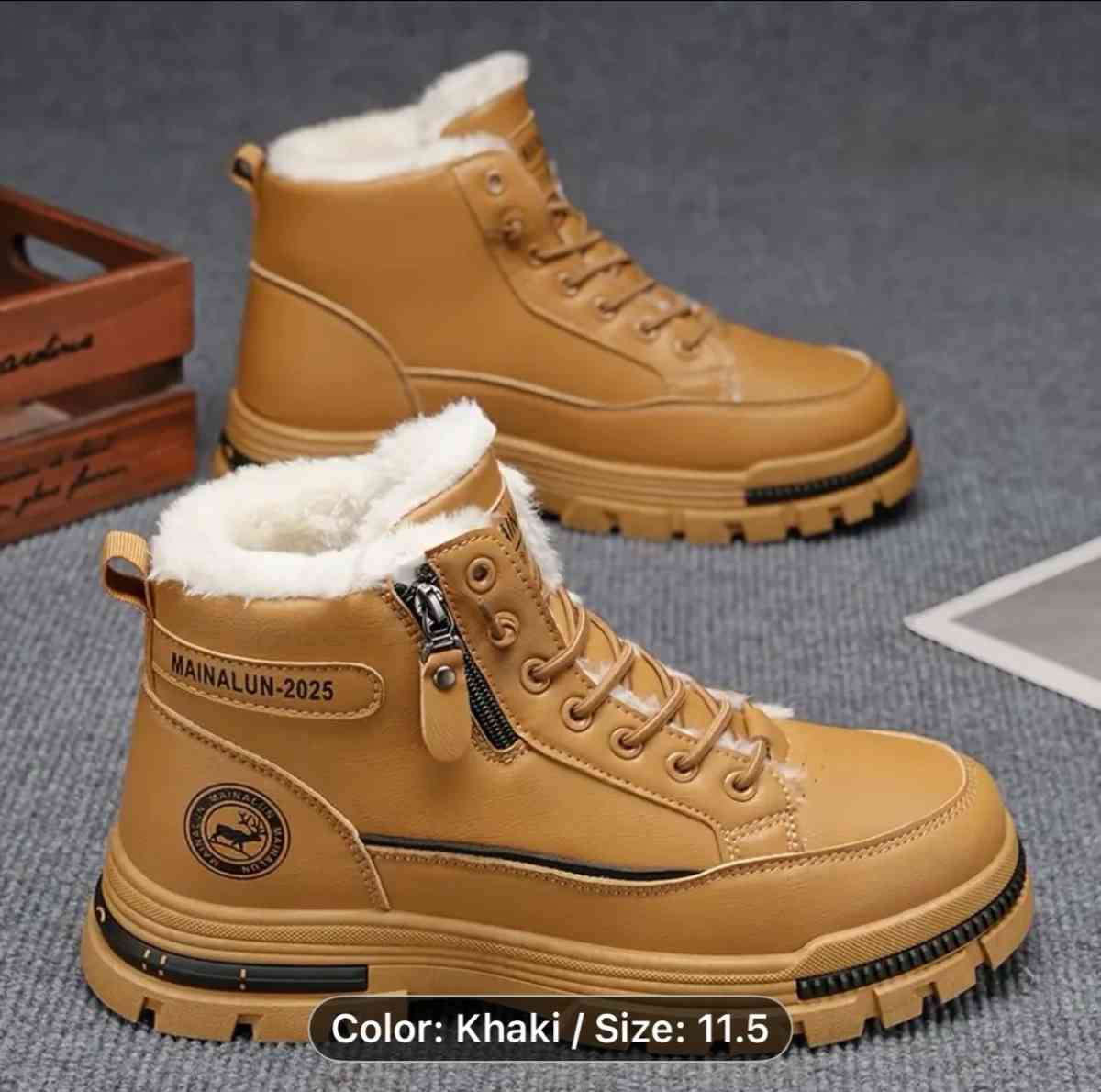 Boots Thickened Lining Design Comfortable Cushioned Insole - Hackensack, New Jersey - FleaMarketBay
