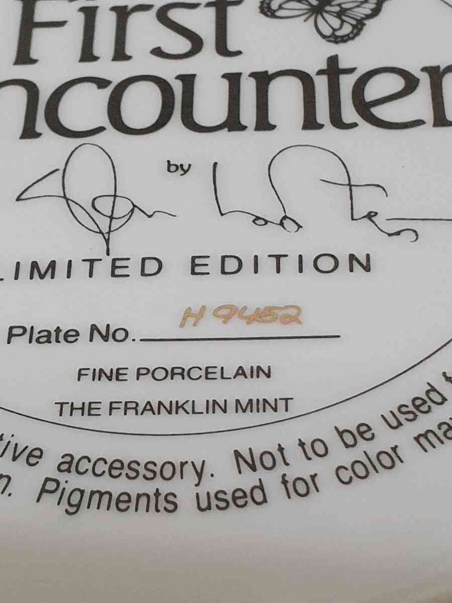 Franklin Mint First Encounter Glen Loates Tiger Porcelain Co