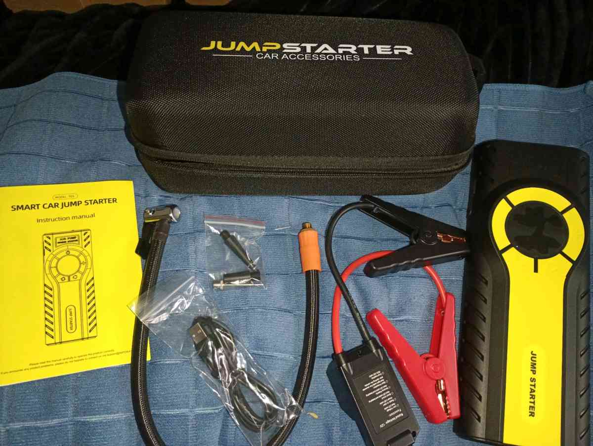 New 7000AMP Jump Starter with Tire Air Inflator